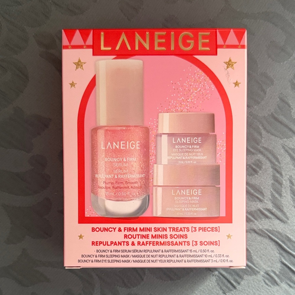 Unopened - Laneige 3 piece Bouncy & Firm Skin Treats Set